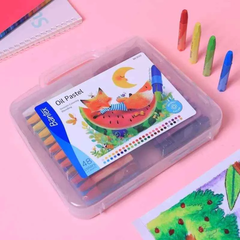 Oil Pastel Bantex BK3010 48 Colour Crayon Non Toxic Krayon 48 Warna